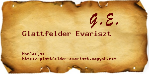 Glattfelder Evariszt névjegykártya